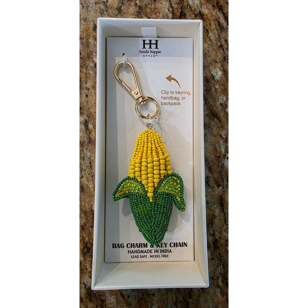 Haute Hippie corn on the‎ cob bag charm NWT